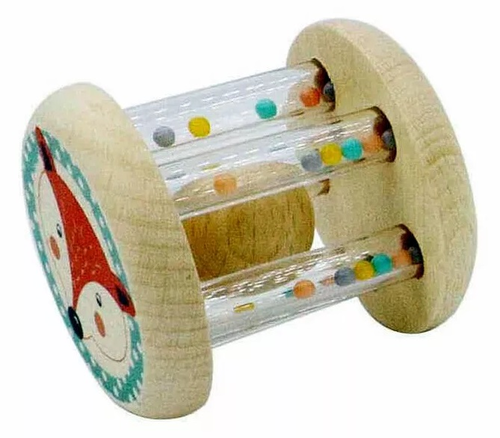 רעשן חיות מעץ לתינוק (מגוון צבעים) 2