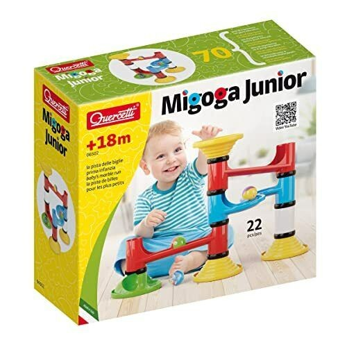מסלול גולות צבעוני 22 חלקים כולל 3 כדורים רעשנים לפעוטות מגילאי שנה וחצי  1