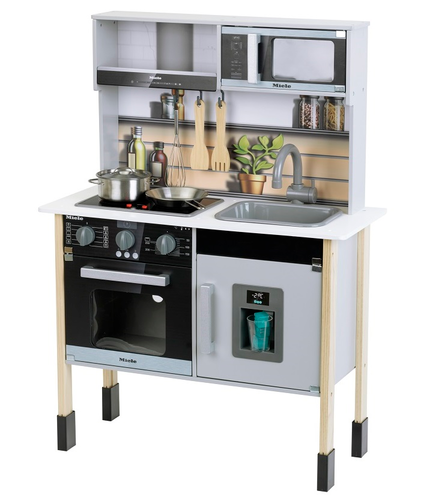 מטבח מעץ לילדים Miele עם מקרר, מתקן קרח, תנור, מיקרו ואורות וצלילים + 6 אביזרים 1