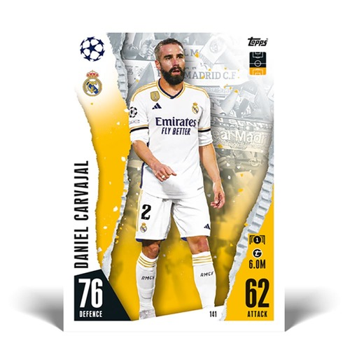 קופסת פח מיני עם 42 קלפי כדורגל + 2 קלפים מיוחדים Assists of the Game מאץ' אטאק Match Attax ליגת האלופות 2023/2024 (מגוון) 3