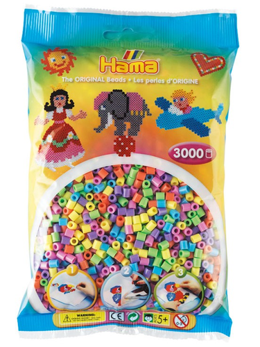 שקית 3000 חרוזי גיהוץ - צבעי פסטל 1