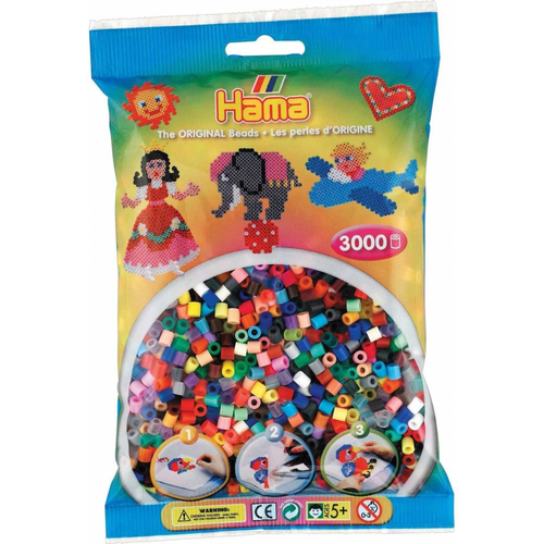 שקית 3000 חרוזי גיהוץ - מיקס צבעוני ופסטל 1
