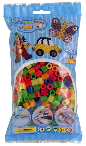 חרוזי גיהוץ גדולים שקית 500 חרוזים - נאון זוהרים 1