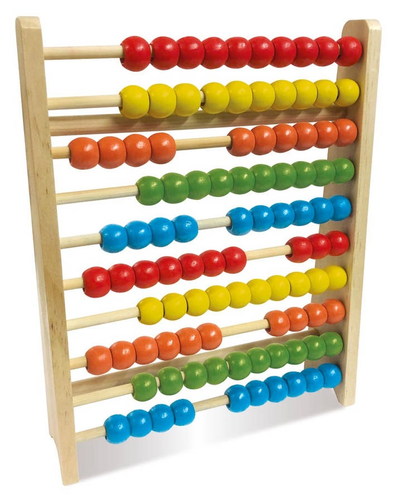 חשבוניית חרוזים צבעוניים מעץ 10 שורות (עד 100) 1