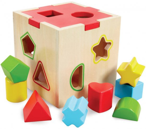 קוביית התאם צורה מעץ עם 8 צורות 1
