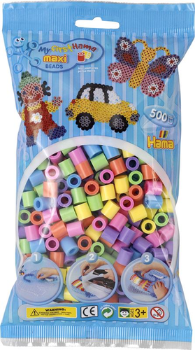 חרוזי גיהוץ גדולים שקית 500 חרוזים - פסטל 1
