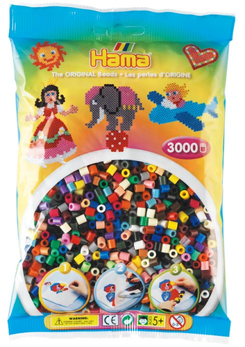 שקית 3000 חרוזי גיהוץ - צבעוני3 1