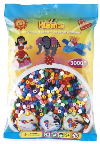 שקית 3000 חרוזי גיהוץ - צבעוני3 1