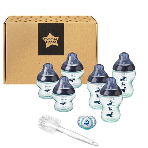 ערכת תינוק ניובורן 4 בקבוקים, 2 מוצצים, 2 פטמות ומברשת ניקוי - לוויתן 2