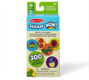Sticker WOW! סט מילוי 300 מדבקות למכשיר הדבקה אוטומטי - אולי הדינוזאור