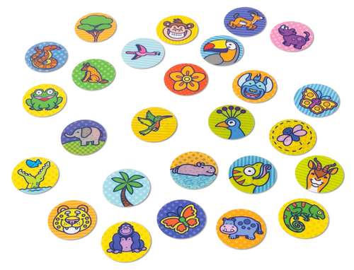 Sticker WOW! סט מילוי 300 מדבקות למכשיר הדבקה אוטומטי - נמר וחיות הספארי 2
