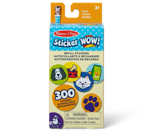 Sticker WOW! סט מילוי 300 מדבקות למכשיר הדבקה אוטומטי - קוקואה הכלב וחיות אחרות 1