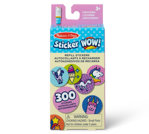 Sticker WOW! סט מילוי 300 מדבקות למכשיר הדבקה אוטומטי - קאפקייק חד הקרן ויצורים קסומים אחרים 1