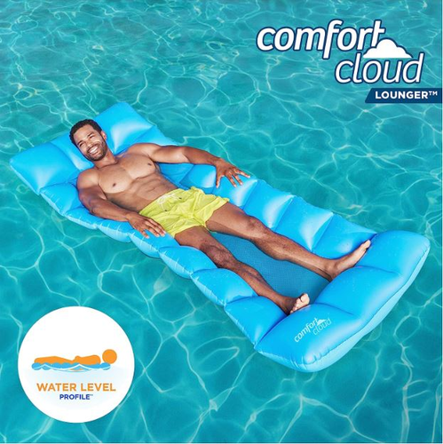 Lounger מזרן ים עם כרית ראש, ניפוח מהיר במיוחד ורשת קירור 2