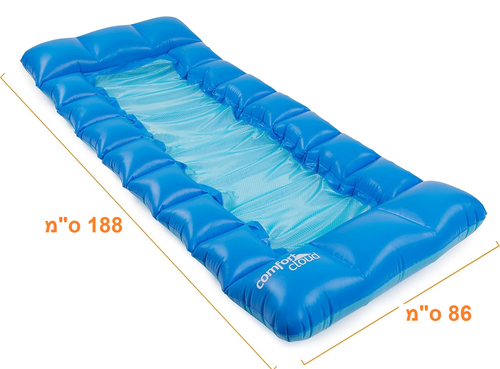 Lounger מזרן ים עם כרית ראש, ניפוח מהיר במיוחד ורשת קירור 4