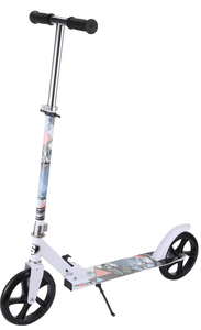 קורקינט אלומיניום עם גלגלים גדולים 20 ס"מ Classic Scooter - לבן