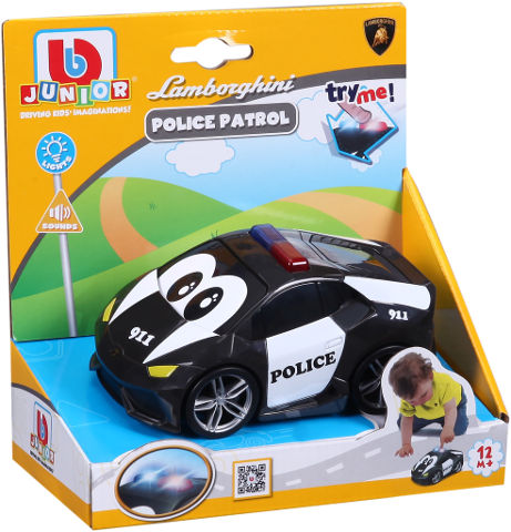 BURAGO Junior: מכונית משטרה למבורגיני עם אורות וצלילים 3
