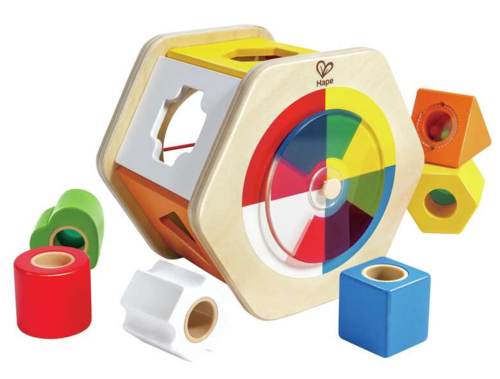 משחק התאם צורה ולימוד צבעים 7 חלקים מעץ 1