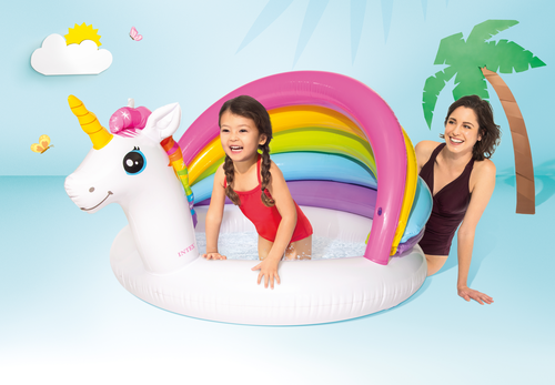בריכת חד קרן עם גגון מתנפח דגם 57113 2