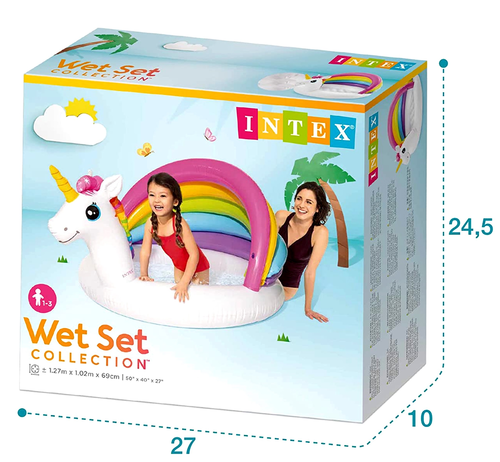בריכת חד קרן עם גגון מתנפח דגם 57113 3