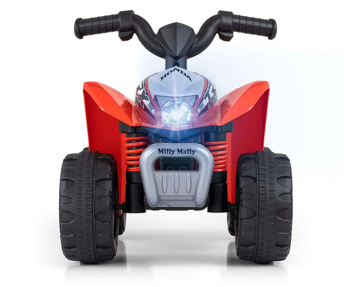 טרקטורון ממונע 6V רחב ויציב לילדים הונדה Quad HONDA ATV עם אורות - אדום 2