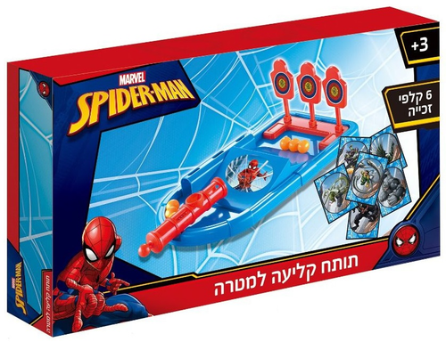 תותח קליעה למטרה עם 6 קלפי זכיה - ספיידרמן 3