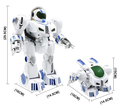 רובוט משנה צורה MASK ROBOT עם שלט 15 פעולות, אורות, סורק טביעת וטעינת USB 2