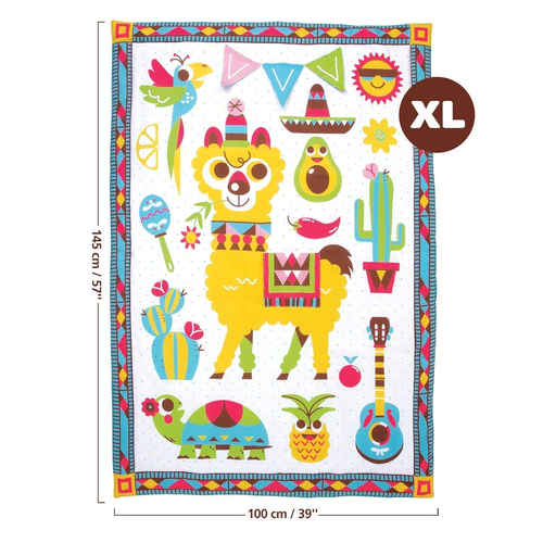 שמיכת פעילות ותגליות XL עם תיק נשיאה, מראה ורעשן מוזיקאלי - פיאסטה 3