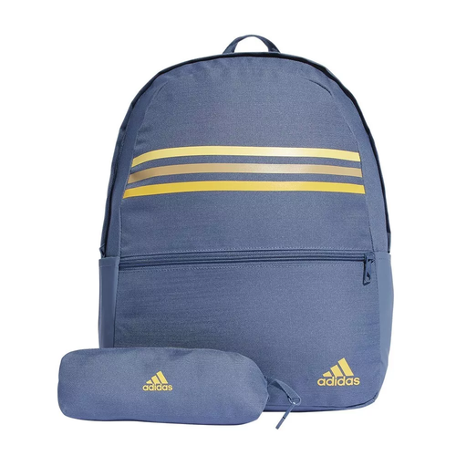תיק גב Adidas דגם קלאסיק - כחול פסים עם קלמר 1