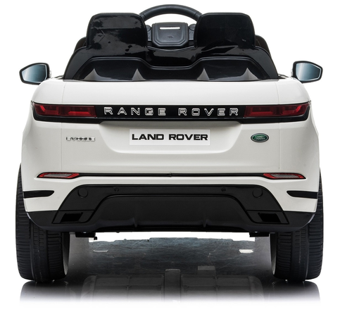 מכונית ממונעת 12V לילדים בדמות ריינג' רובר Range Rover Evoque עם שלט רחוק, אורות ומושב כפול - לבן 8