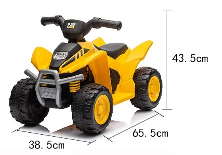בימבה טרקטורון CAT ממונעת 6V לפעוטות עם אפקטים קוליים 7