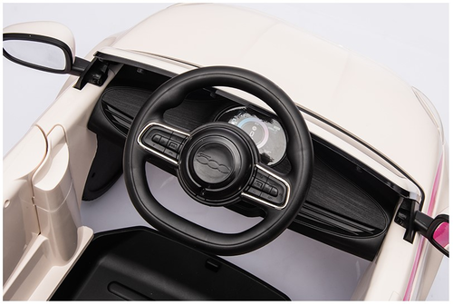 בימבה דחיפה בדמות FIAT 500 עם ידית הורה, דלתות נפתחות, גגון וצלילים - כחול 8