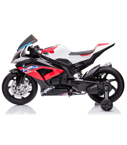 אופנוע ממונע 12V דגם HP4 עם גלגלי עזר ניתנים להסרה - כחול 3