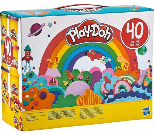 חבילת 40 מיכלי בצק משחק צבעוני 85 ג' כל אחד (סה
