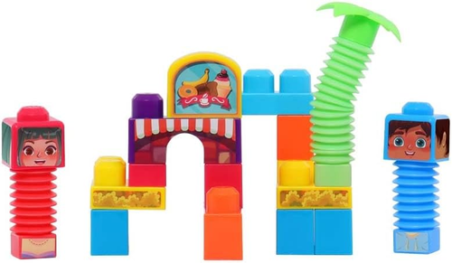מארז הרכבה לפעוטות - עיר 31 חלקים לבניה Build me Up עם 4 לבנים גמישות 2
