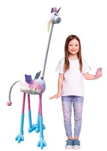 חד קרן ארך רגליים - בובה ענקית 1.5 מ' הולכת, משמיעה קולות, מנדנדת את הראש ועוד.. 1