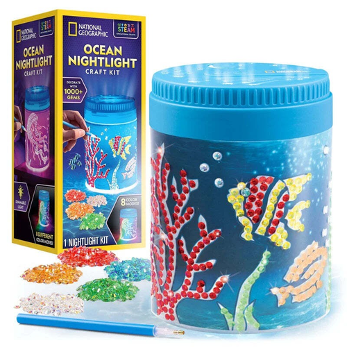 ערכת יצירה להכנת מנורת לילה LED - האוקינוס 2