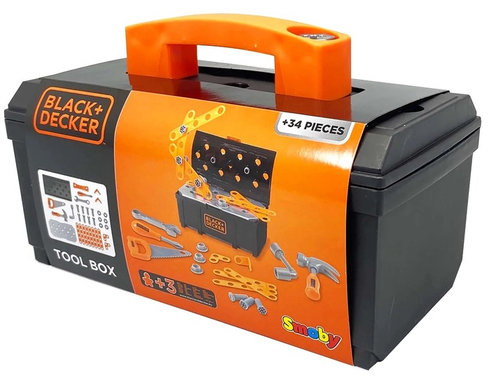 ארגז כלי עבודה לילדים 34 חלקים בלאק אנד דקר Black&Decker 2