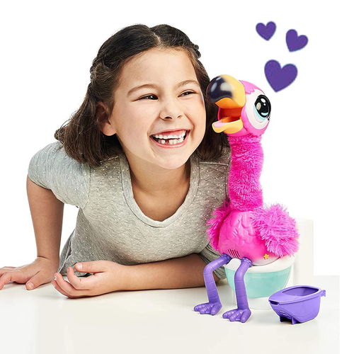 בובה אינטרקטיבית מדברת, אוכלת ועושה קקי - Gotta Go Flamingo פלמינגו 3