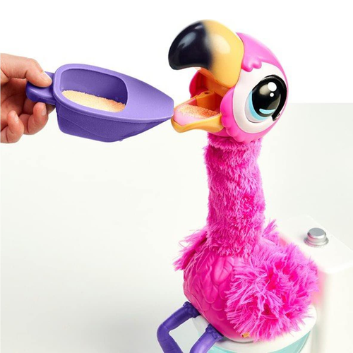 בובה אינטרקטיבית מדברת, אוכלת ועושה קקי - Gotta Go Flamingo פלמינגו 4