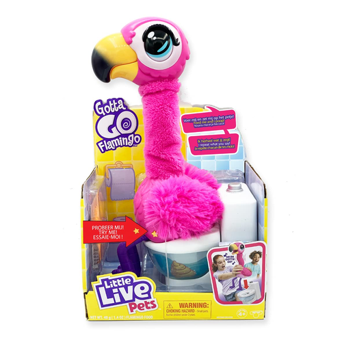 בובה אינטרקטיבית מדברת, אוכלת ועושה קקי - Gotta Go Flamingo פלמינגו 5