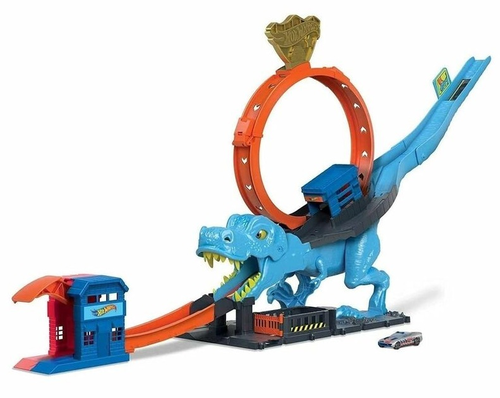 מסלול מכוניות טי-רקס T-REX טורף ומכונית 1