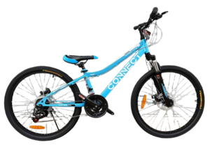 אופני הרים לנוער ומבוגרים קונקט סופר MTB במידה "26 עם 6 הילוכים, בלמי דיסק ובולם זעזועים קדמי - תכלת