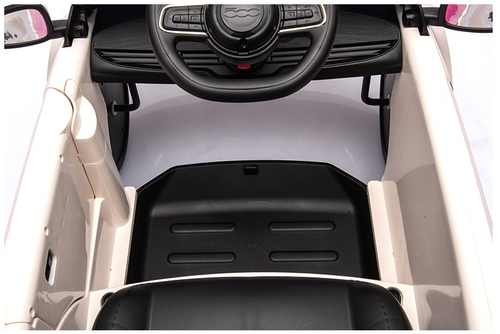 בימבה דחיפה בדמות FIAT 500 עם ידית הורה, דלתות נפתחות, גגון וצלילים - לבן 9