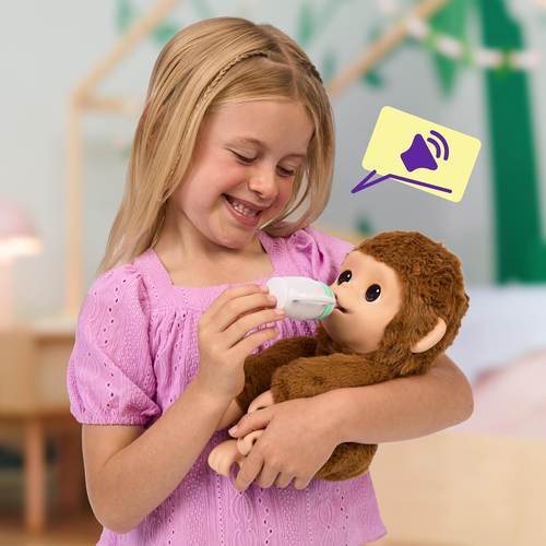 Little Live Pets: מנגו הקוף האינטראקטיבי מגיב למגע וליטוף עם למעלה מ 50 אפקטים קוליים 2
