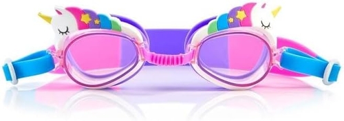 משקפת בריכה מעוצבת לילדים 100% סיליקון עם הגנת UV ומונע אדים - חד קרן כוכבים (גיל 3+) 1