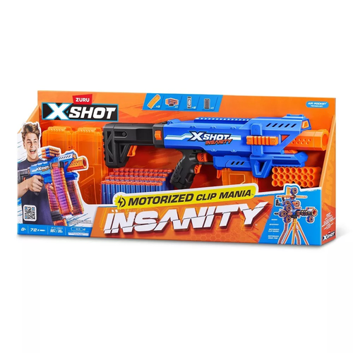 רובה חיצי ספוג חשמלי עם 3 מחסניות ו 72 חיצי ספוג - Motorised Clip Blaster 6