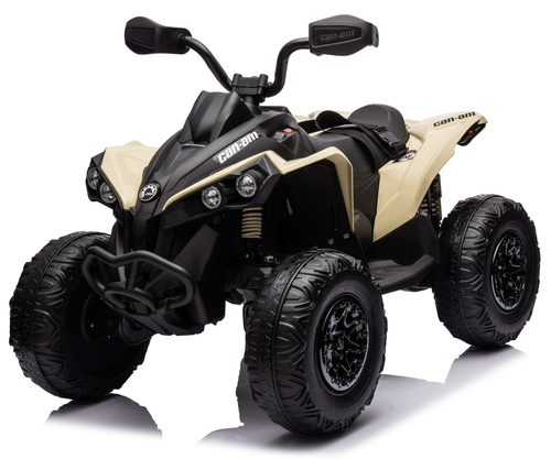 טרקטורון CAN AM 24V חשמלי לילדים עם צמיגי EVA, אורות ומערכת מולטימדיה - שחור/בז' 1