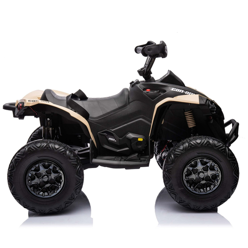 טרקטורון CAN AM 24V חשמלי לילדים עם צמיגי EVA, אורות ומערכת מולטימדיה - שחור/בז' 5