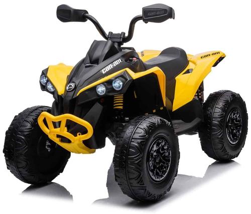 טרקטורון CAN AM 24V חשמלי לילדים עם צמיגי EVA, אורות ומערכת מולטימדיה - שחור/צהוב 1